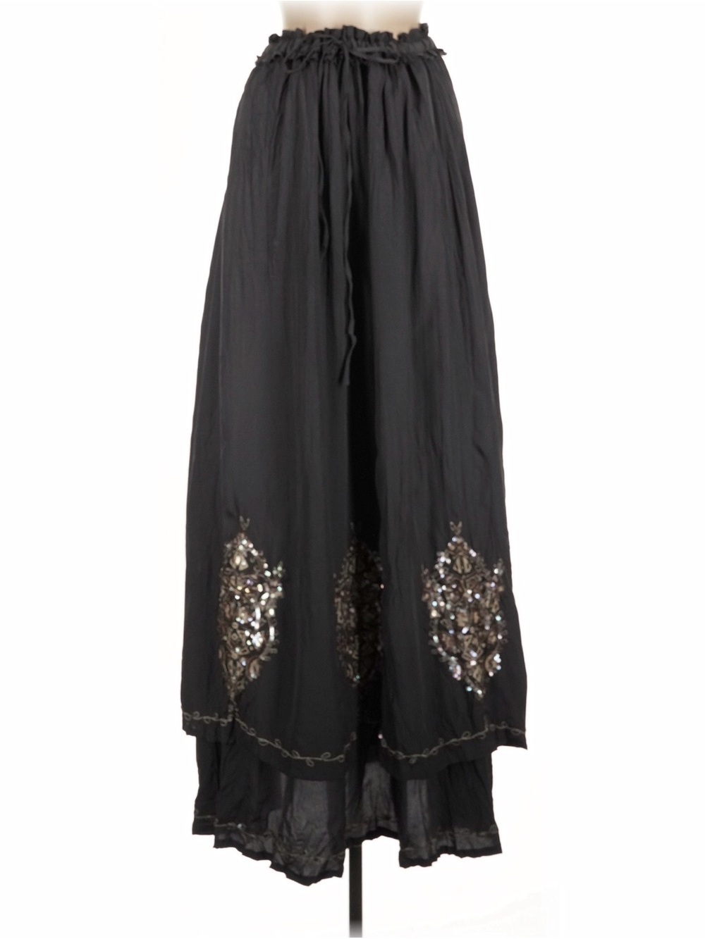 Robbi & Nikki by Robert Rodriguez Black Maxi Skirt with Sequin Embellishment